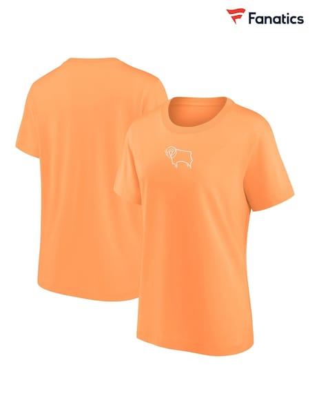 Fanatics Orange 100% Cotton Derby County Mono Graphic T-Shirt (AL5929) | €16