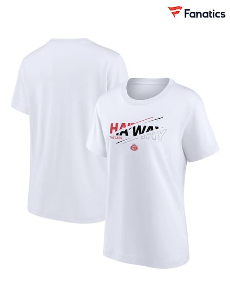 Fanatics Womens 100% Cotton Sunderland Ha'way Graphic White T-Shirt (AL5960) | €16