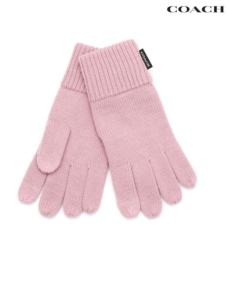 COACH Woven Patch Knit Black Gloves (AL6035) | €42