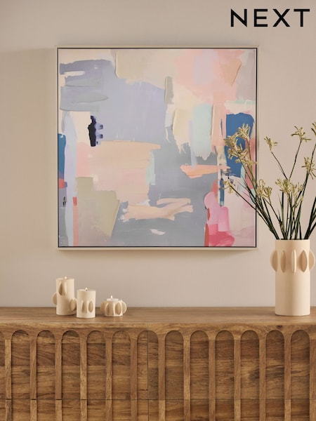 Lilac Purple Pastel Abstract Framed Wall Art (AL6087) | KM 164