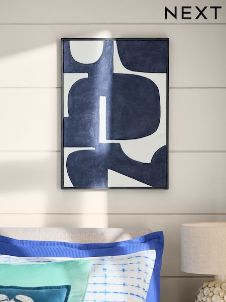 Blue 3D Texture Abstract Framed Wall Art (AL6088) | €58