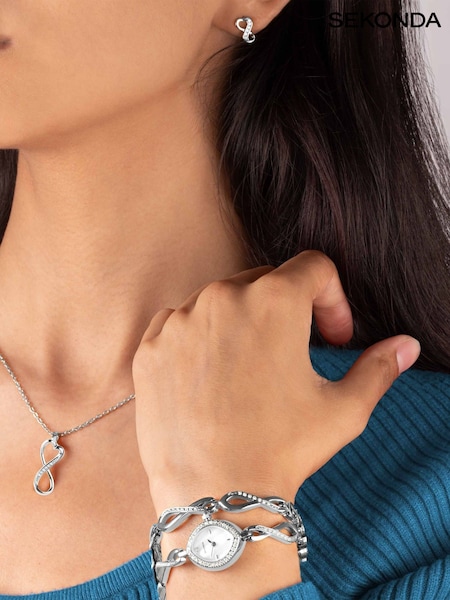Sekonda Womens 18mm Analogue Giftset Case And Alloy Bracelet With Dial (AL6097) | €93