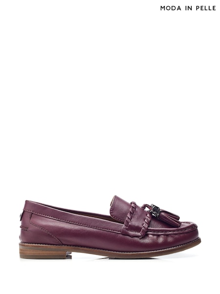 Moda in Pelle Espelette Leather Tassel Boat Shoes (AL6130) | ₪397