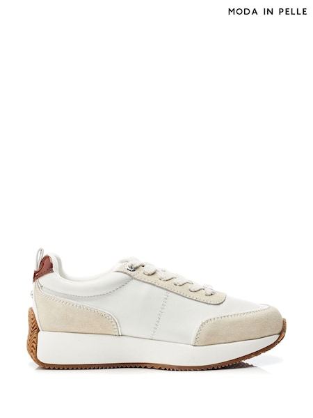 Moda in Pelle Athenea Lace up Runner Leather Trainers (AL6150) | AED288