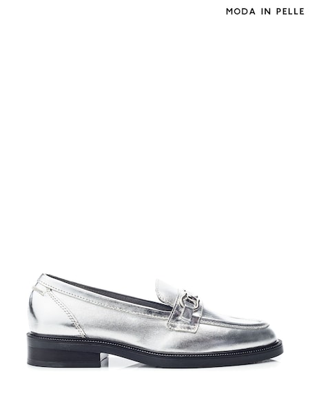 Moda In Pelle Estephe Snaffle Trim Almond Toe Leather Loafers (AL6168) | 220 QAR