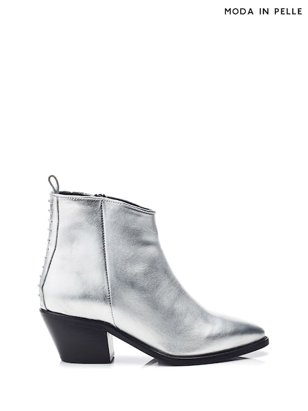 Moda in Pelle Maevie Pointed Side Zip Western Boots Stud Back Detail (AL6193) | AED317