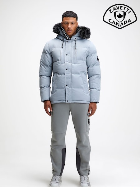 Zavetti Canada Mens Oshawa 2.0 Puffer Parka Jacket with Detachable Fur (AL6220) | €177