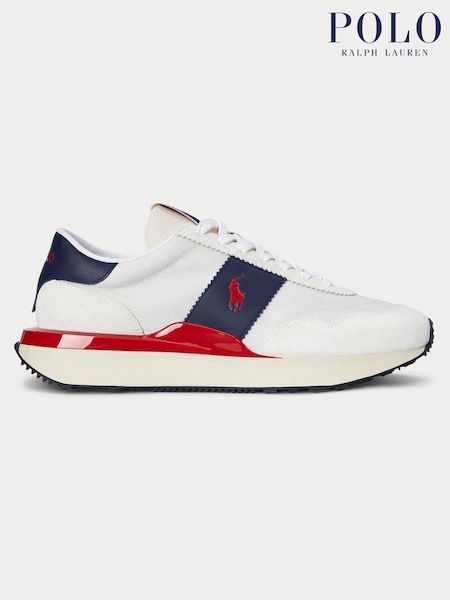 Polo Ralph Lauren White Train 89 Sporty Trainers (AL6322) | €197