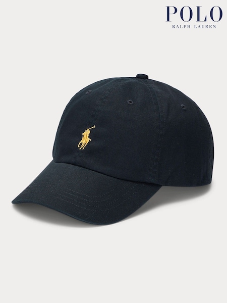 Polo Ralph Lauren Black Classic Sports 100% Cotton Cap (AL6349) | €79