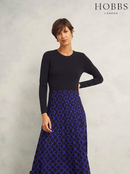 Hobbs Black Petite Larna Dress (AL6378) | €114