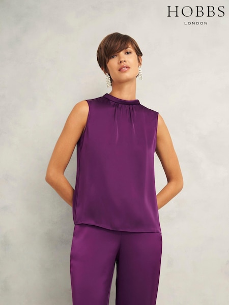 Hobbs Purple Eren Blouse (AL6387) | AED460