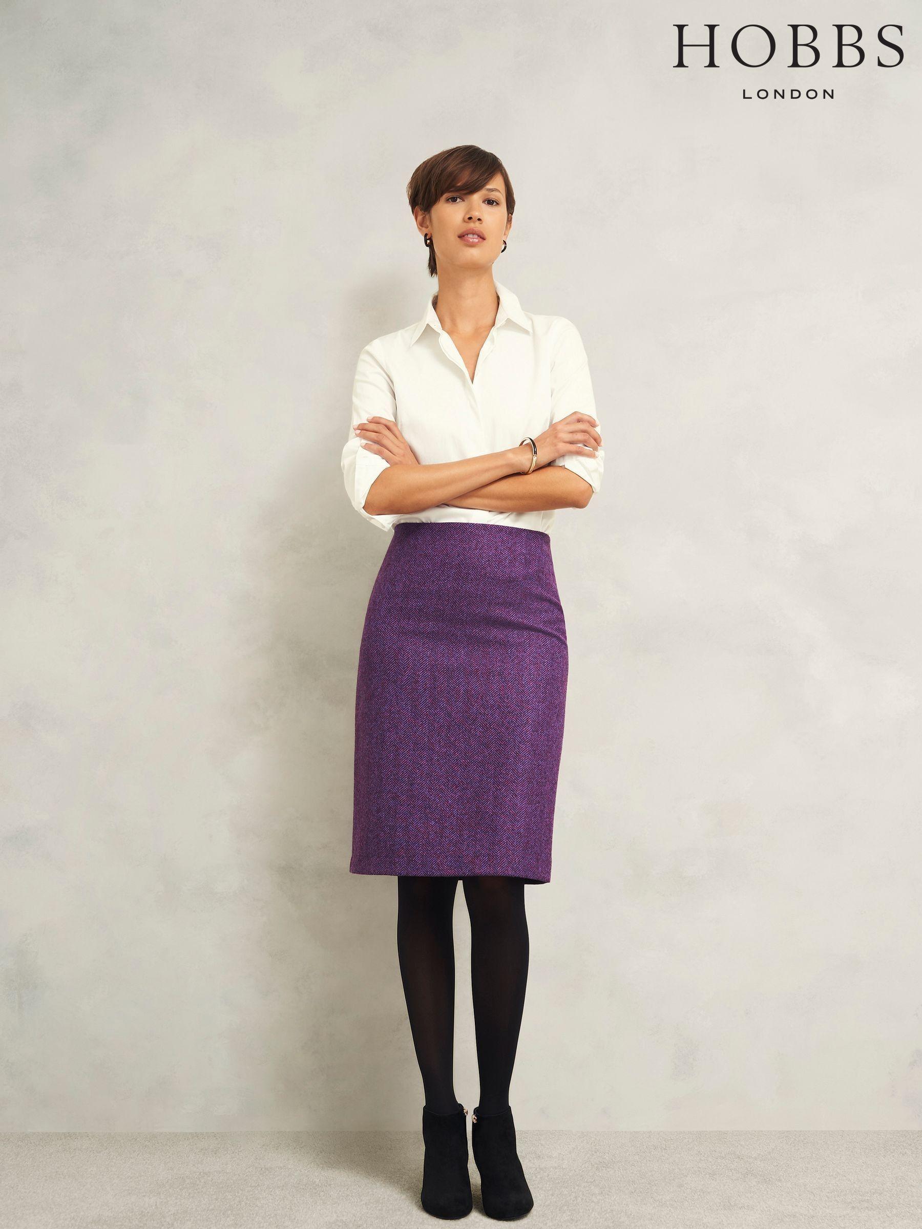Purple skirt knee length cheap