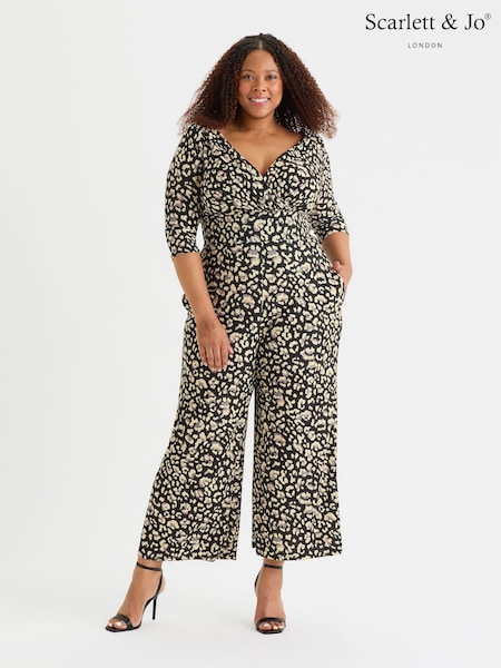 Scarlett & Jo Natural Three Quater Sleeve Jumpsuit (AL6442) | 235 QAR