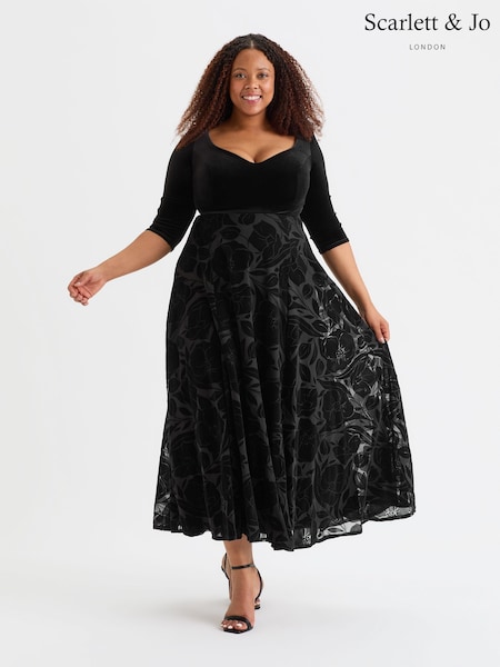 Scarlett & Jo Velvet 2 in 1 with Flock Dress (AL6454) | 894 LEI