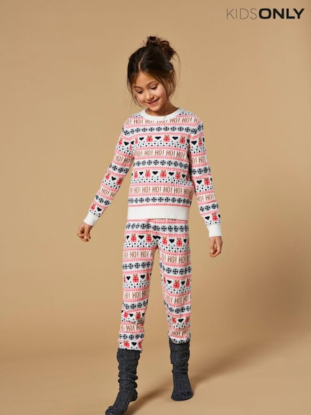 ONLY KIDS Christmas Knitted White Leggings (AL6504) | €13