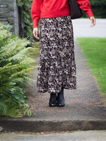 Lakeland Clothing Tia Maxi Brown Skirt (AL6532) | ₪176