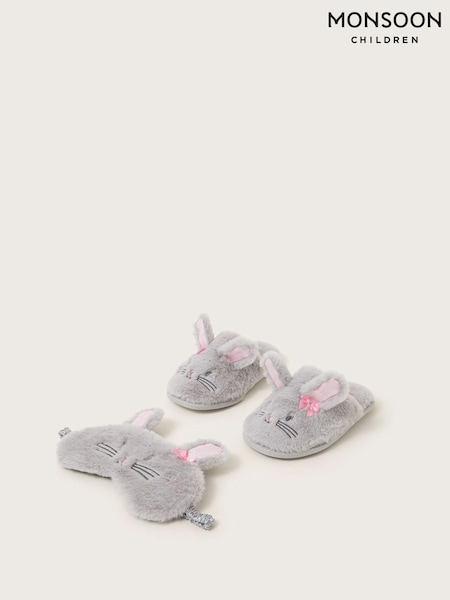 Monsoon Fluffy Bunny Slippers and Mask Set (AL6542) | 164 LEI - 179 LEI
