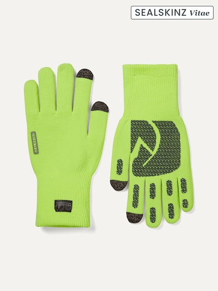 Amarillo - Sealskinz Anmer Waterproof All Weather Ultra Grip Knitted Black Gloves (AL6557) | 64 €