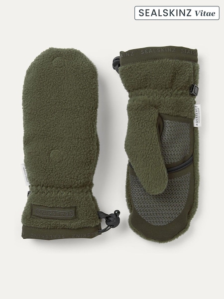 Verde - SEALSKINZ Sturston Rezistent la vânt Sherpa Fleece Convertible Winter Mittens (AL6581) | 208 LEI