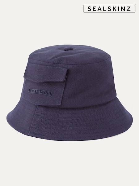 Sealskinz Mens Blue Lynford Waterproof Skinz Print 100% Cotton Canvas Bucket Hat (AL6589) | 57 €