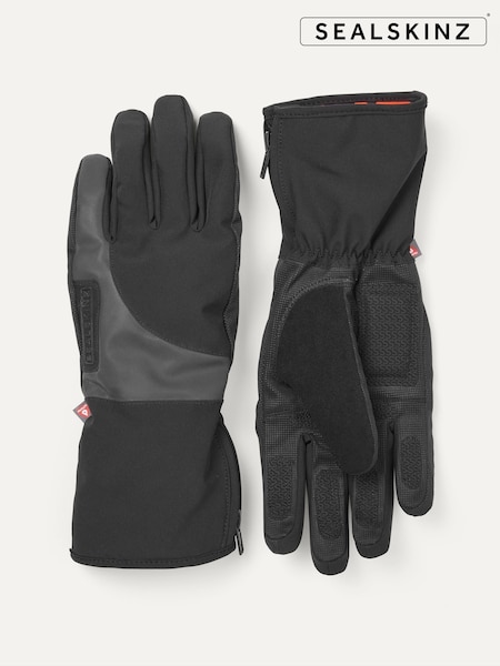 Sealskinz Marsham Waterproof Cold Weather Reflective Cycle Black Gloves (AL6597) | €95