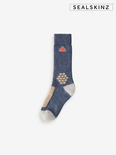 Sealskinz Blue Scarning Wool Mid Twisted Socks (AL6634) | €28