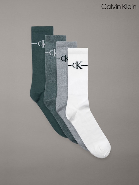Calvin Klein White Men Giftbox Socks 4 Pack (AL6644) | €26