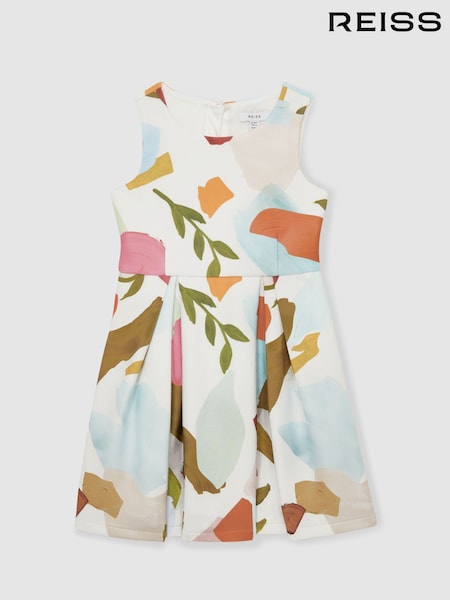 Reiss Multi Kitty 13-14 yrs Abstract Floral Scuba Dress (AL6668) | AED382