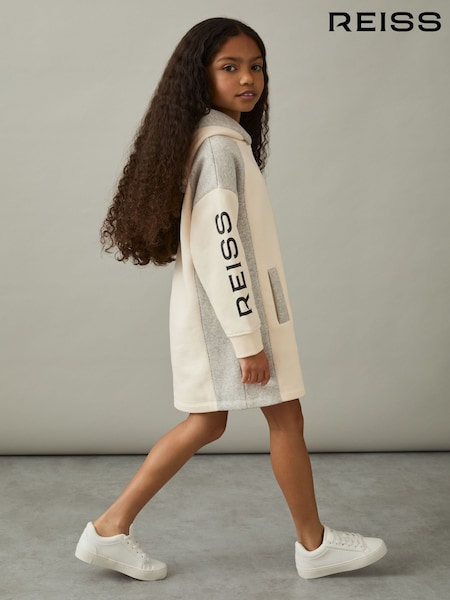 Reiss Coral Colourblock Hooded Jersey Dress (AL6687) | 85 €