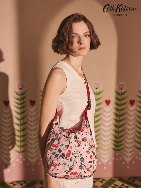 Cath Kidston Pink Cherry Medium Sling Cross-Body Bag (AL6698) | ₪231