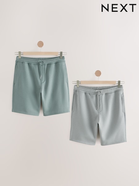 Grey/Seafoam Soft Fabric Jersey Shorts 2 Pack (AL6712) | €43