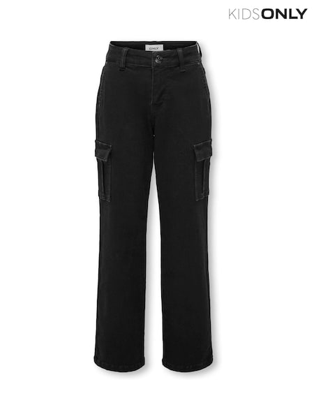 ONLY KIDS Black Cargo Straight Leg Jeans (AL6749) | R$ 295