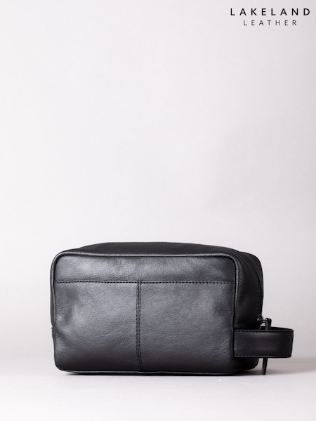 Lakeland Leather Black Shoregill Wash Bag (AL6818) | ₪176