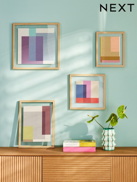 Set of 4 Multi Floating Abstract Wall Art (AL6835) | OMR22