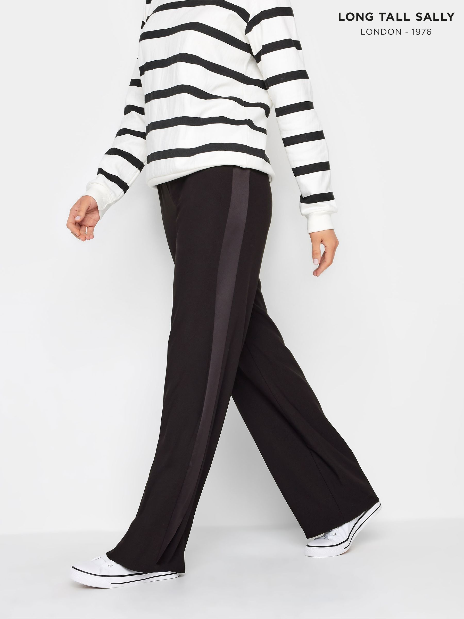Buy Women's Trousers Wide Leg Stripe Online | Next USA