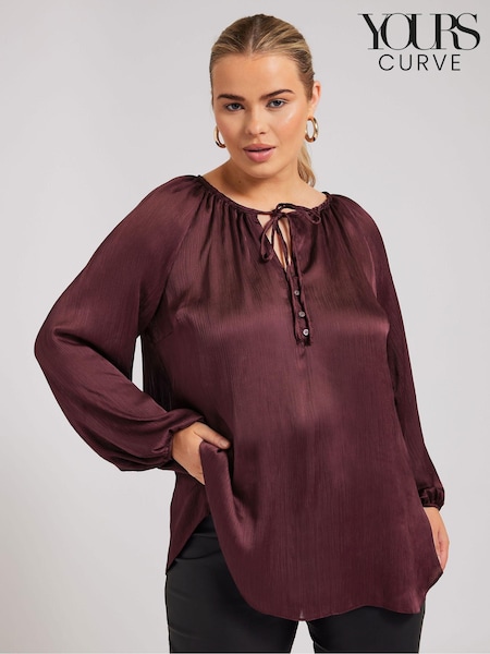 Yours Curve Red Button Blouse (AL6897) | €52
