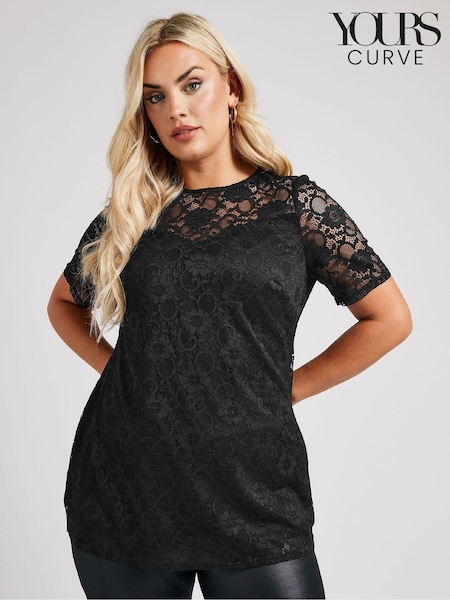 Yours Curve London Lace Sweetheart Top (AL6921) | ‏181‏₪