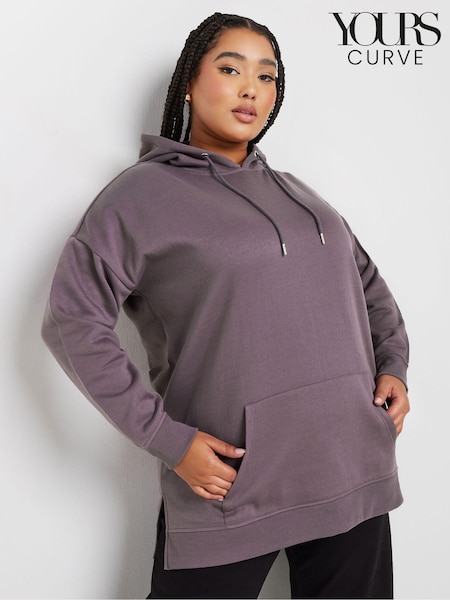 Yours Curve Purple Overhead Hoodie (AL6961) | R$ 265