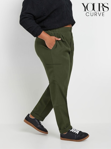 Yours Curve Paperbag Waist Cargo Pocket Trousers (AL6971) | €41
