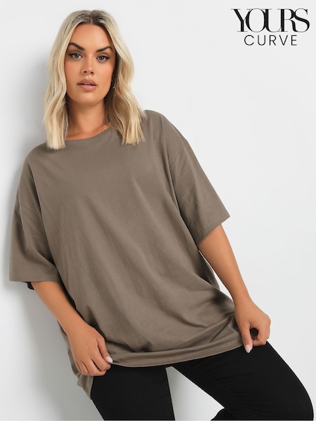 Yours Curve 100% Cotton Core Basic Longline T-Shirt (AL6980) | €25