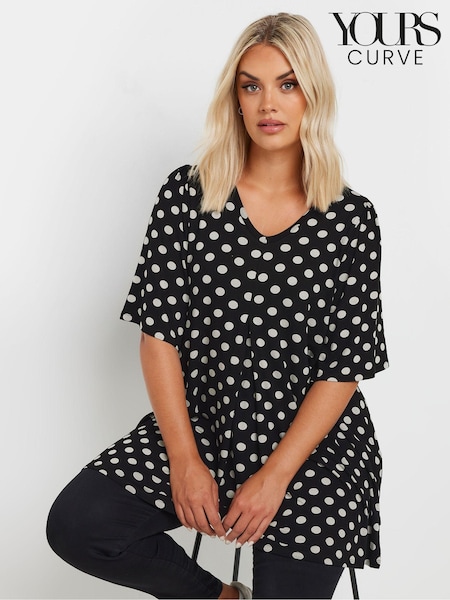 Yours Curve Black Angel Sleeve Top (AL6995) | €36