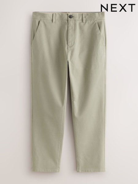 Зеленый - Прямой крой - Stretch Chinos Trousers (AL7036) | €26