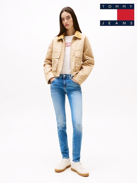 Albastru - Jeans Tommy Hilfiger Sylvia skinny cu talie înaltă (AL7211) | 596 LEI