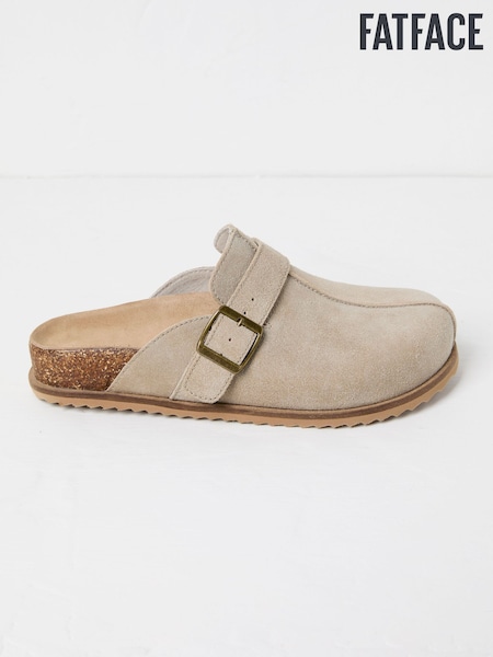 Elda Stone Suede Clogs (AL7352) | SGD 87