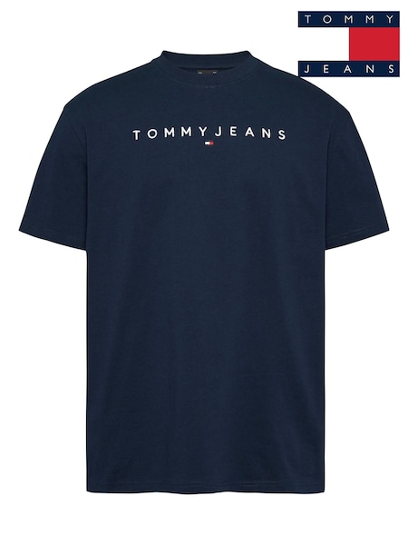 Tommy Jeans Blue 100% Cotton Logo T-Shirt (AL7364) | 148 QAR