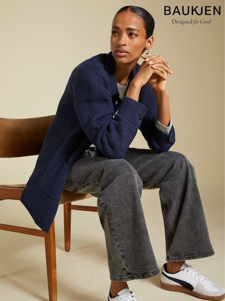 Baukjen Blue Bay Wool Blend Knitted Jacket (AL7395) | €105