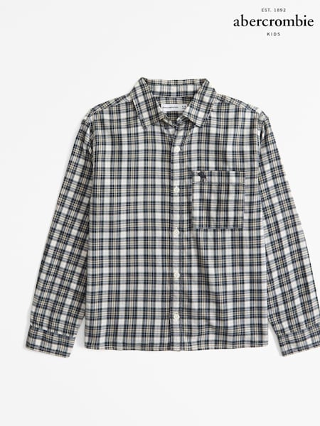 Abercrombie & Fitch Relaxed Fit Green Flannel Check 100% Cotton Shirt (AL7449) | €20 - €21