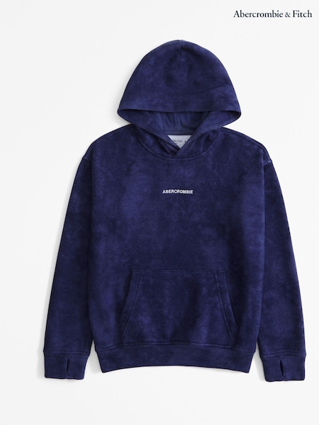 Abercrombie & Fitch Blue Washed Logo Back Print Hoodie (AL7455) | ₪201 - ₪211