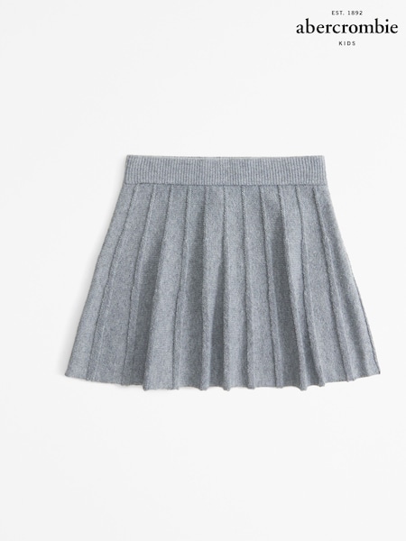Grau - Abercrombie & Fitch Pleated Knitted Skirt (AL7471) | 22 € - 24 €