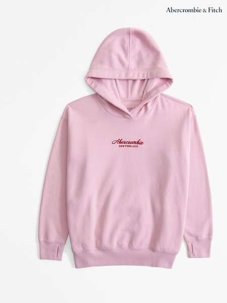 Abercrombie & Fitch Pink Logo Hoodie (AL7476) | 313 LEI - 328 LEI